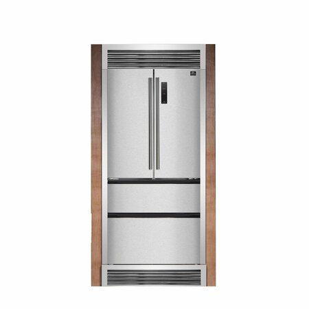 FORNO Bovino 37In. French Door Stainless Steel Refrigerator Decorative Grill FFFFD1907-37SG